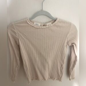 Beige Long-Sleeved Shirt